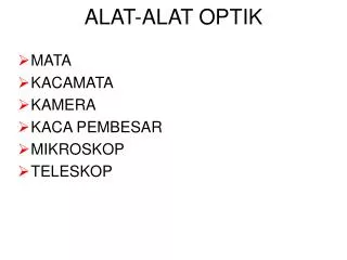 alat alat optik