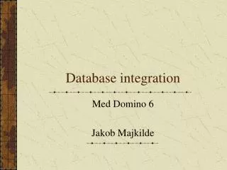 database integration