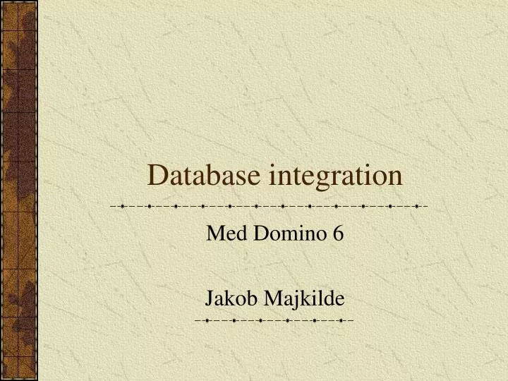 database integration