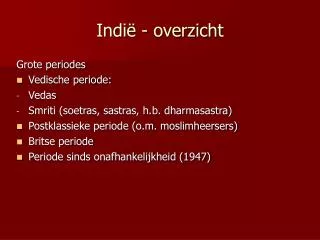 indi overzicht
