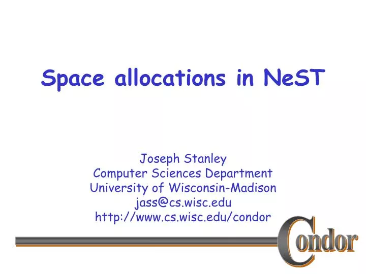 space allocations in nest