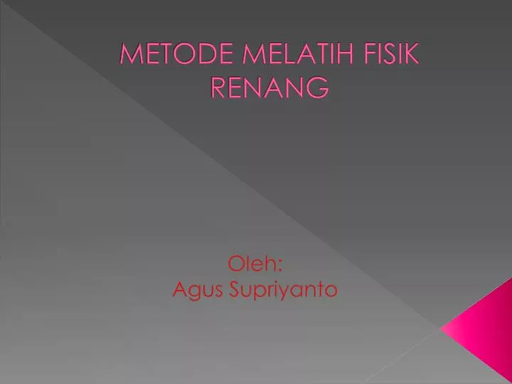 metode melatih fisik renang