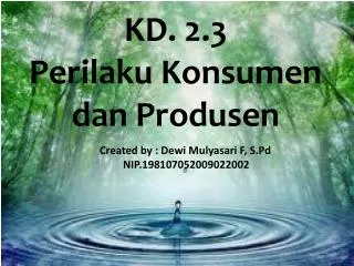 kd 2 3 perilaku konsumen dan produsen