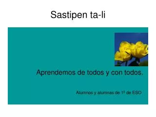 sastipen ta li