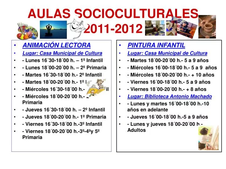 aulas socioculturales 2011 2012