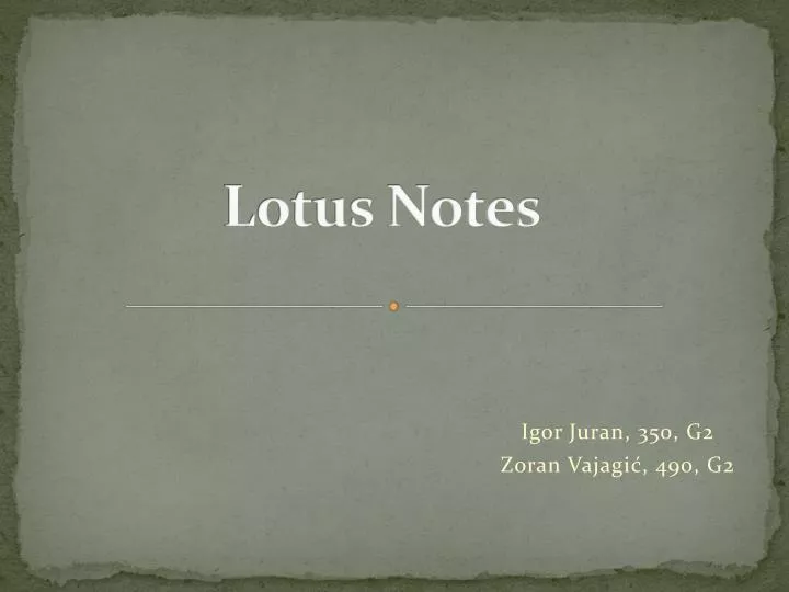 lotus notes