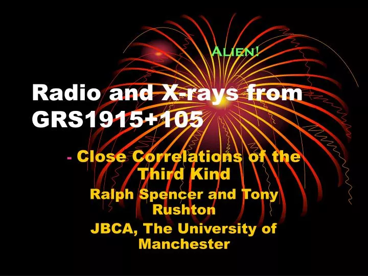 radio and x rays from grs1915 105