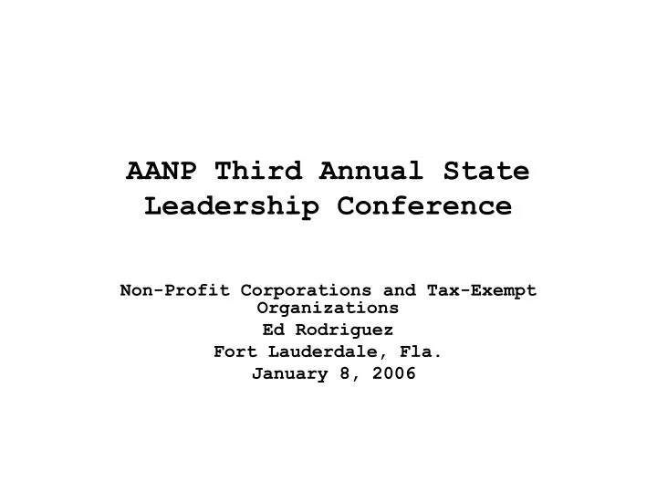 aanp third annual state leadership conference