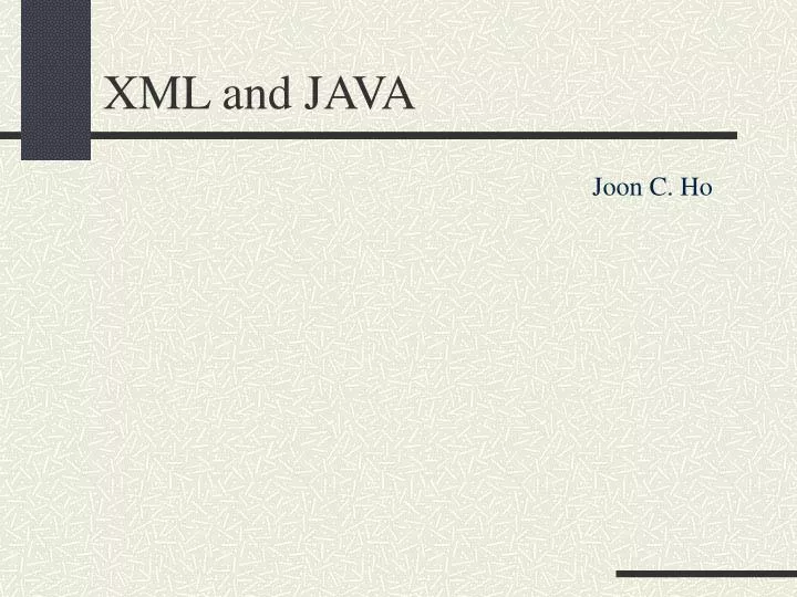 xml and java