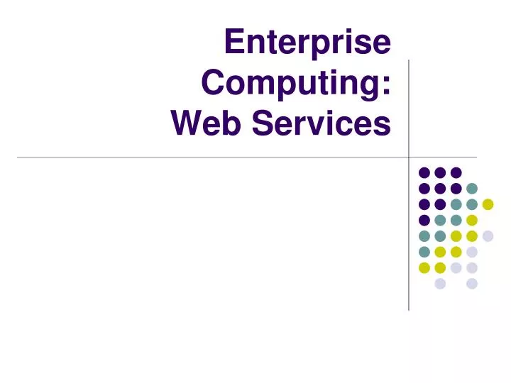 enterprise computing web services