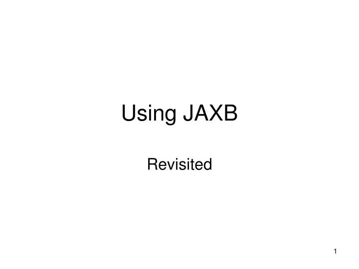 using jaxb