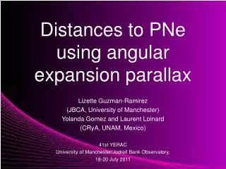 Distances to PNe using angular expansion parallax