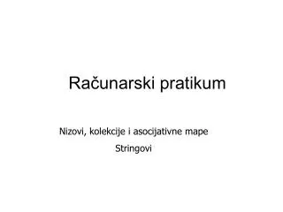 ra unarski pratikum