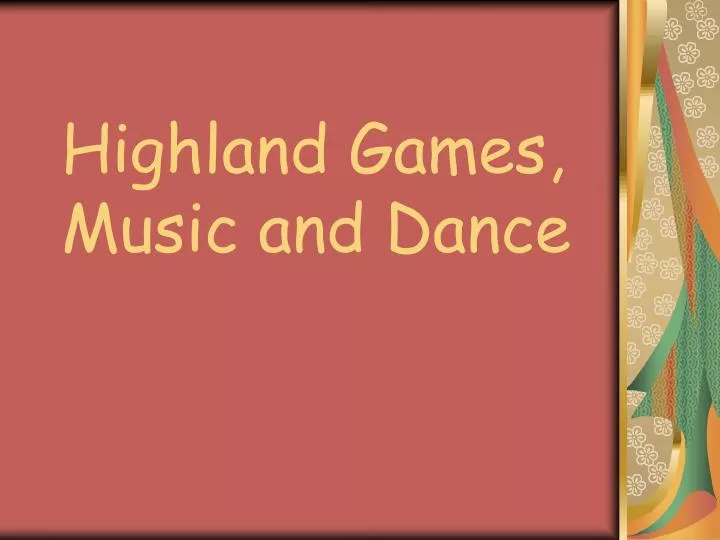 highland games music and dance
