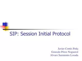 sip session initial protocol