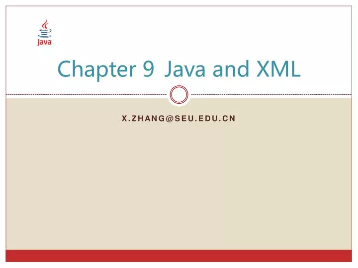 chapter 9 java and xml