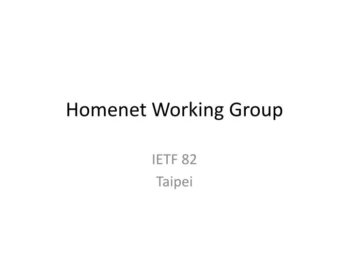 homenet working group