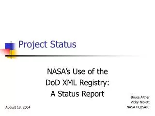 Project Status