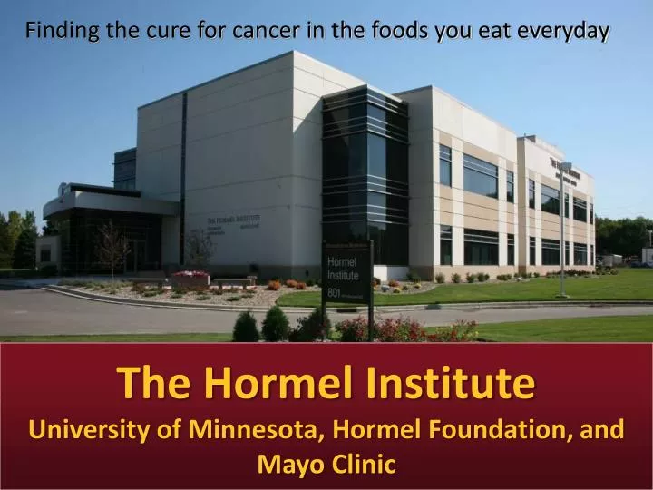 the hormel institute university of minnesota hormel foundation and mayo clinic
