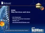 E200 Web Services and Java - slide 1
