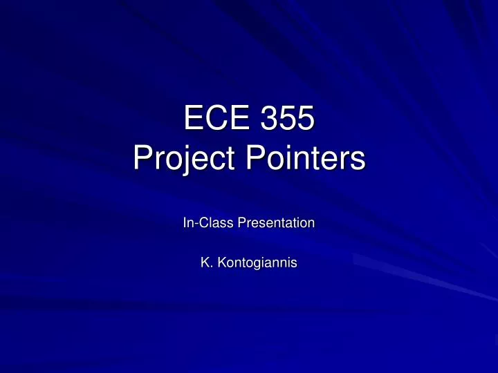 ece 355 project pointers