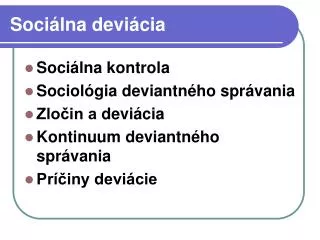 soci lna devi cia