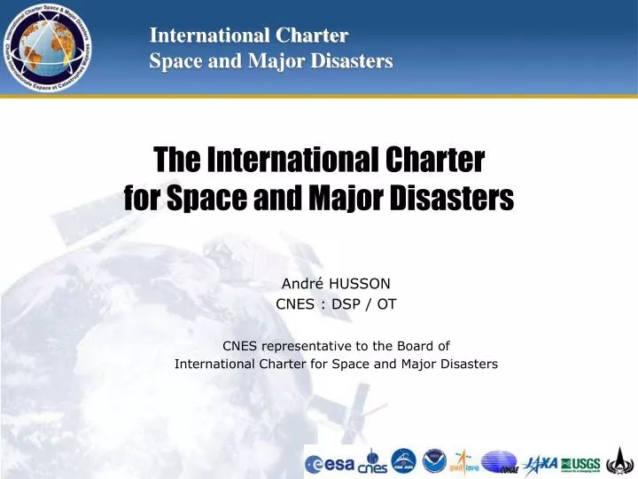 the international charter for space and major disasters