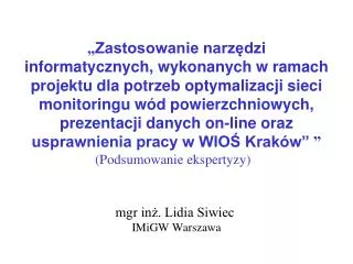 mgr in lidia siwiec imigw warszawa