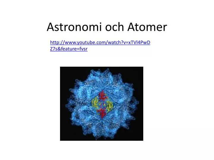 astronomi och atomer