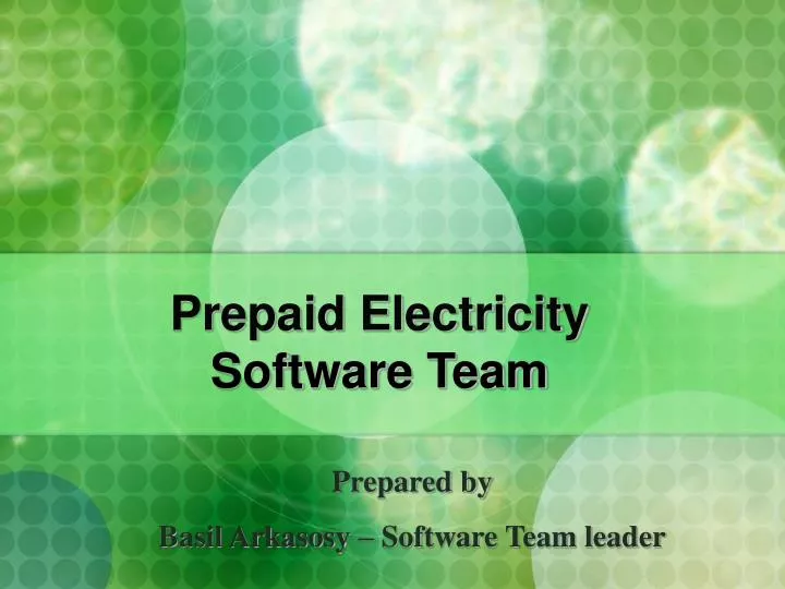 prepaid electricity software team