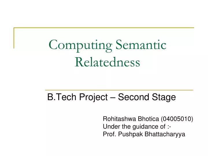 computing semantic relatedness