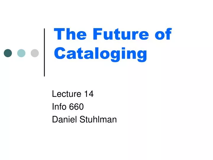 the future of cataloging