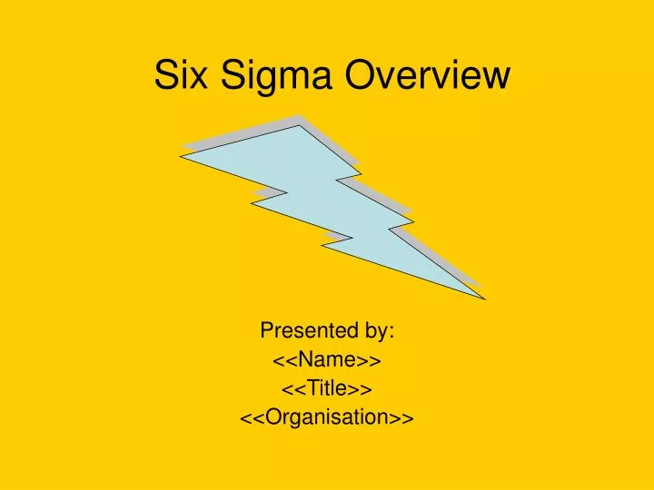six sigma overview