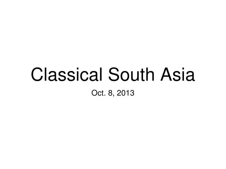 classical south asia