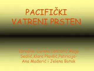 pacifi ki vatreni prsten