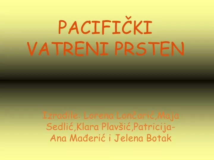 pacifi ki vatreni prsten