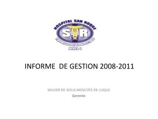 informe de gestion 2008 2011