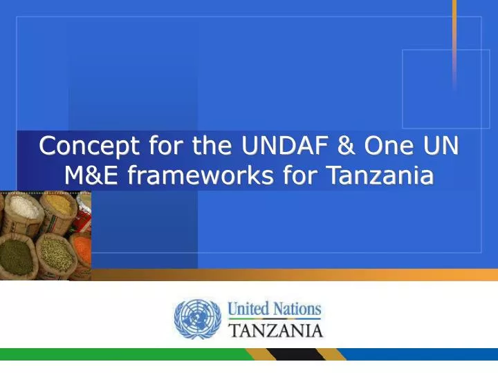 concept for the undaf one un m e frameworks for tanzania