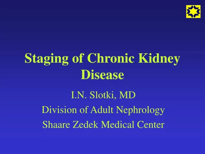 staging of chronic kidney disease
