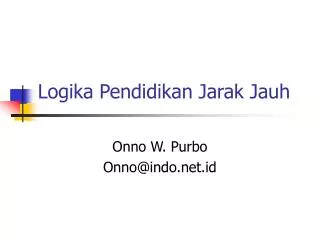 logika pendidikan jarak jauh