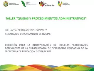 taller quejas y procedimientos administrativos