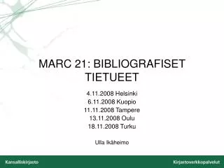 marc 21 bibliografiset tietueet