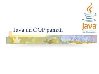 java un oop pamati