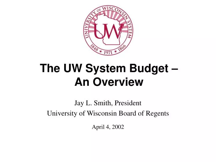 the uw system budget an overview