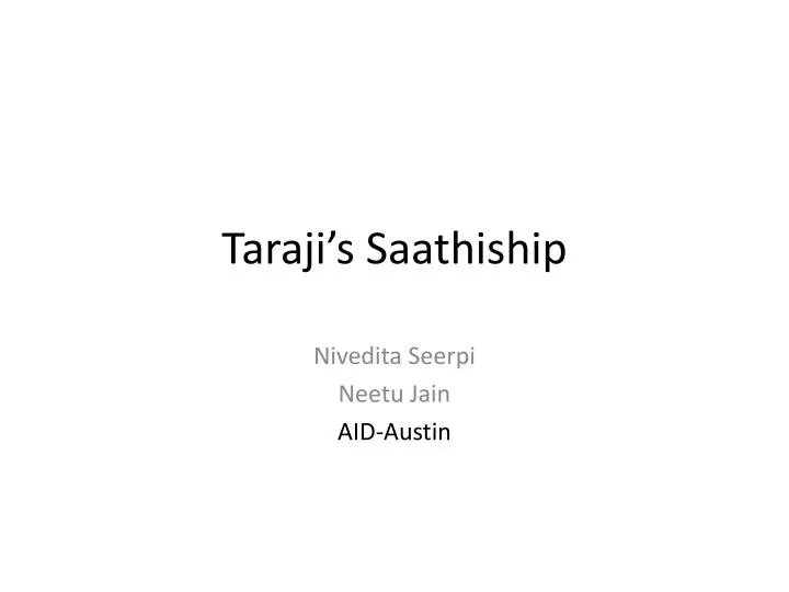 taraji s saathiship