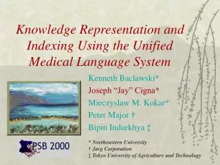 Knowledge Representation and Indexing Using the Unified Medical Language System