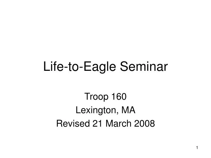 life to eagle seminar