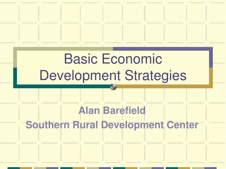 basic economic development strategies