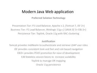 Modern Java Web application
