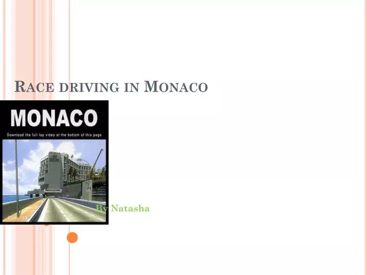 race driving in monaco